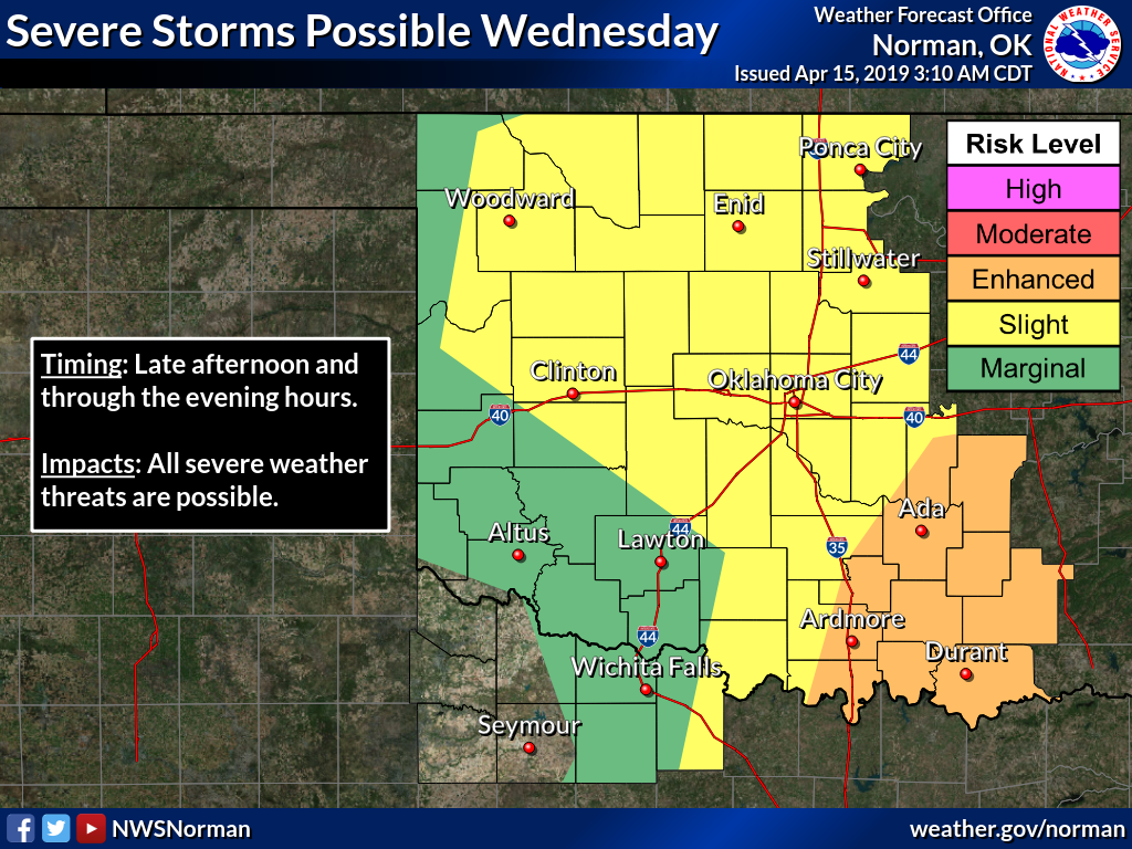 Stormy weather in Oklahoma predicted for Wednesday Oklahoma Energy Today