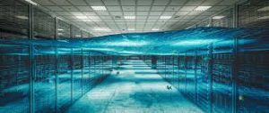 visual of water over data center