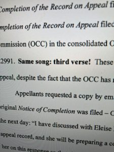 COMPLETION OF THE RECOR ON APPEAL