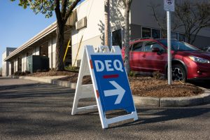 DEQ street sign