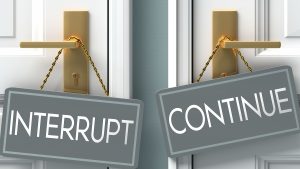 signs hanging from a door