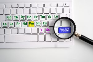 rare earth elements on a keyboard