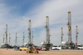 Oil rigs erected