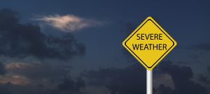 severe weather yellow sign